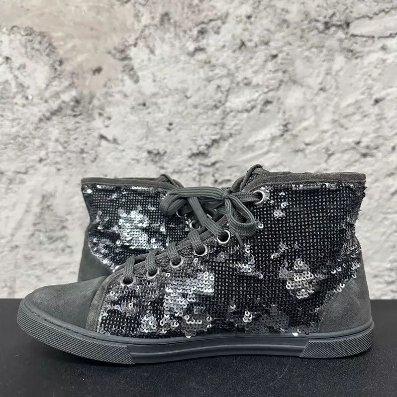 Louis Vuitton Louis Vuitton High-Top Sneakers with Sequins Size US 7 / IT 37 - 5 Thumbnail
