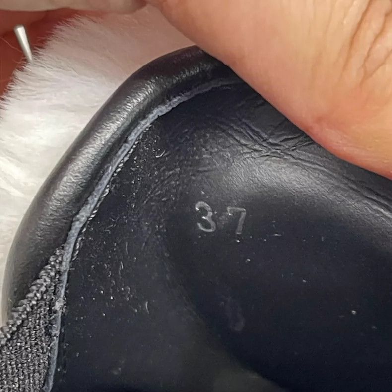 Rick Owens Black and White Slip-On Sneakers with Fur Size US 6 / IT 36 - 8 Thumbnail