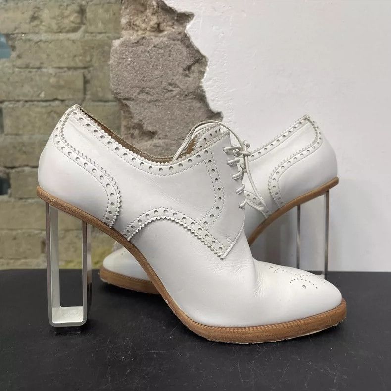 Hermes Hermes High Heels with Clear Block Heels Size US 7 / IT 37 - 4 Thumbnail