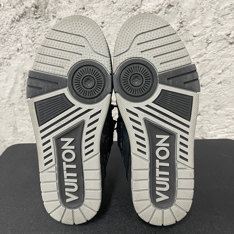 Louis Vuitton Louis Vuitton LV Trainer Black Denim Sneakers Size US 4 / IT 34 - 7 Thumbnail