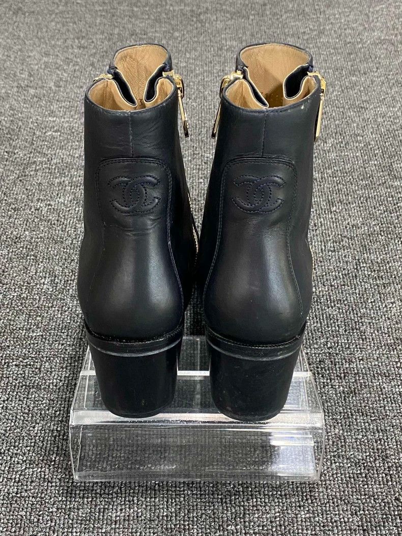 Chanel Chanel Logo Zip Ankle Boots Size US 8 / IT 38 - 5 Thumbnail