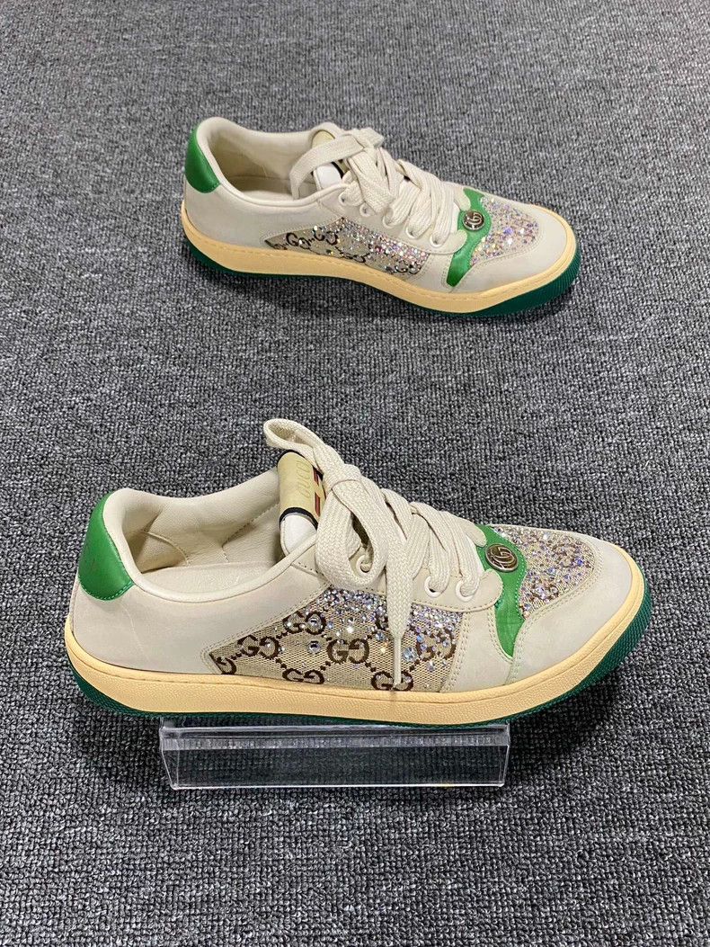 Gucci GUCCI Diamante Decorated Sneakers for Women Size US 7 / IT 37 - 2 Thumbnail
