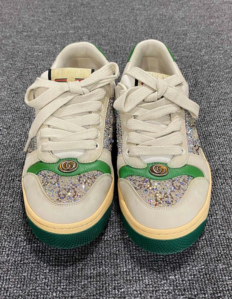 Gucci GUCCI Diamante Decorated Sneakers for Women Size US 7 / IT 37 - 4 Thumbnail