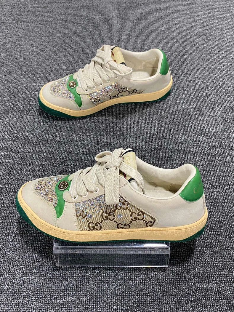 Gucci GUCCI Diamante Decorated Sneakers for Women Size US 7 / IT 37 - 3 Thumbnail