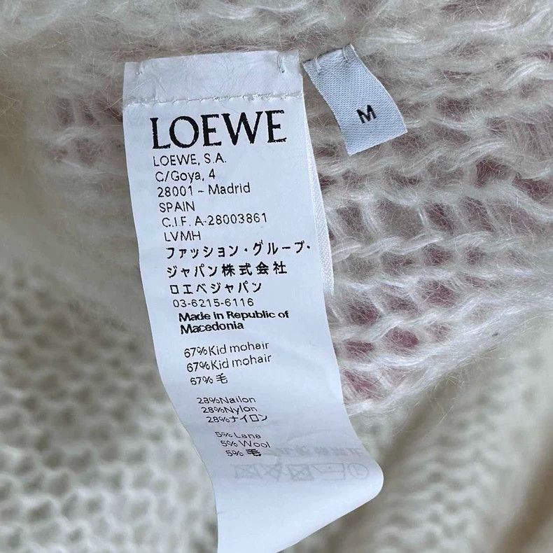 Loewe Long White Cardigan in Mohair Blend Size M / US 6-8 / IT 42-44 - 5 Thumbnail