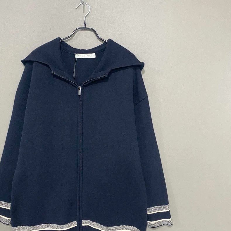 Dior Zip-Up Cashmere Hoodie with Logo Size S / US 4 / IT 40 - 2 Thumbnail
