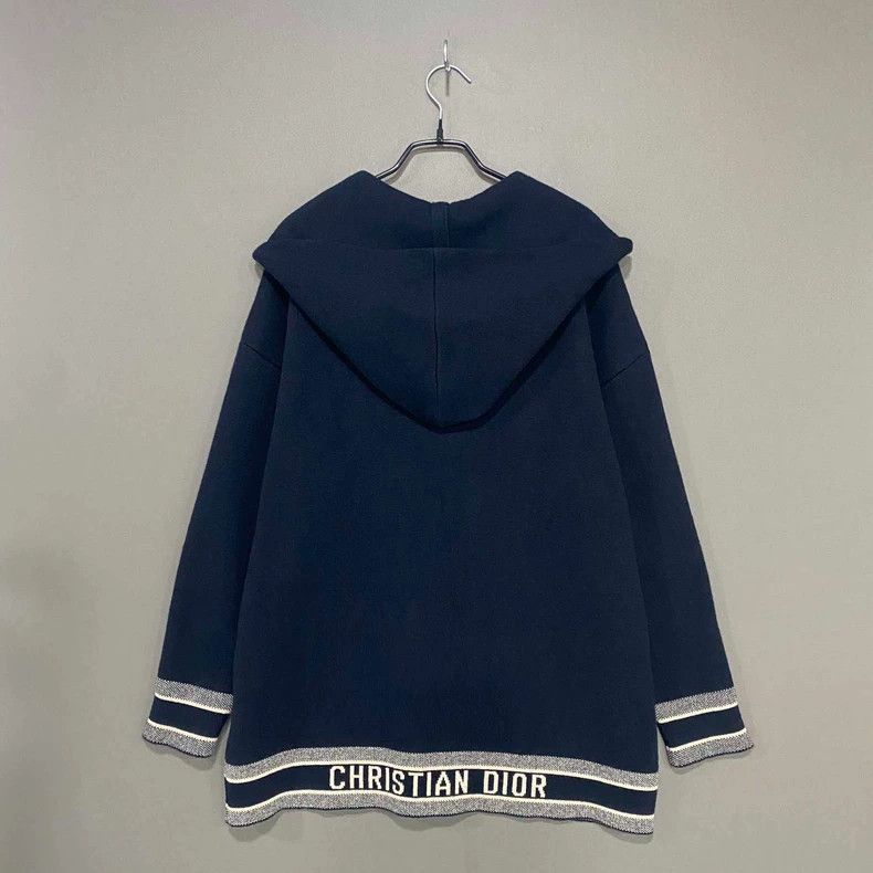 Dior Zip-Up Cashmere Hoodie with Logo Size S / US 4 / IT 40 - 3 Thumbnail