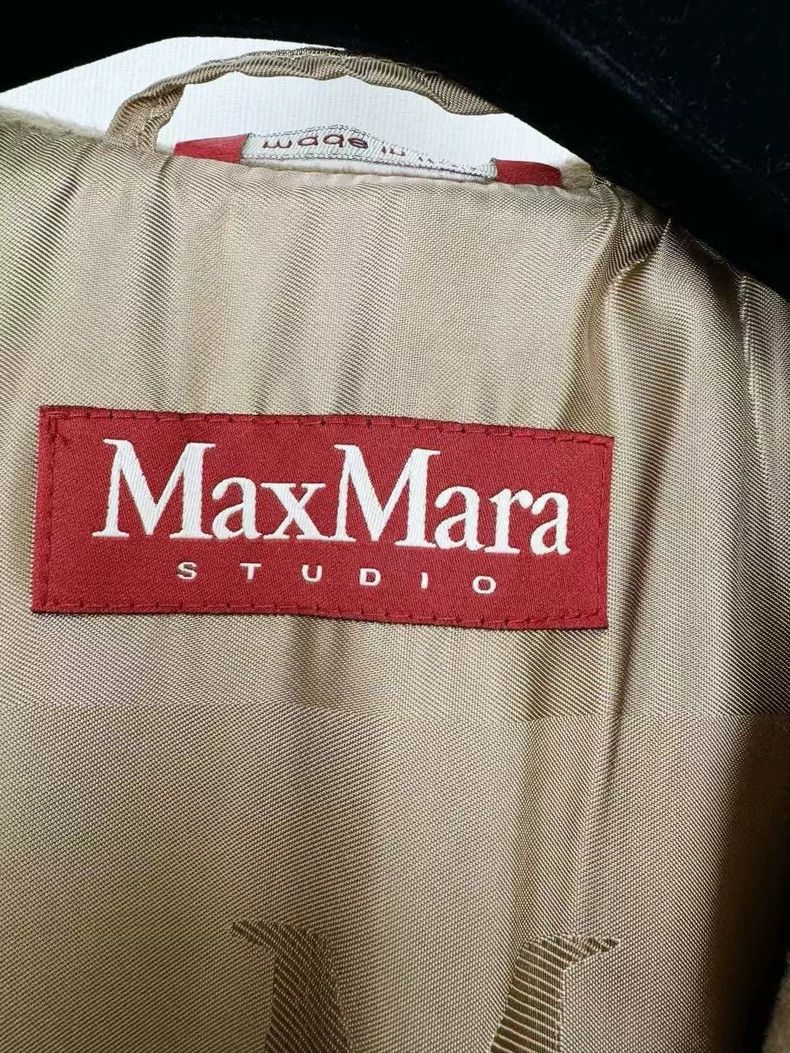 Max Mara Maxmara Wool Coat with Fur Sleeves Size XS / US 0-2 / IT 36-38 - 2 Thumbnail