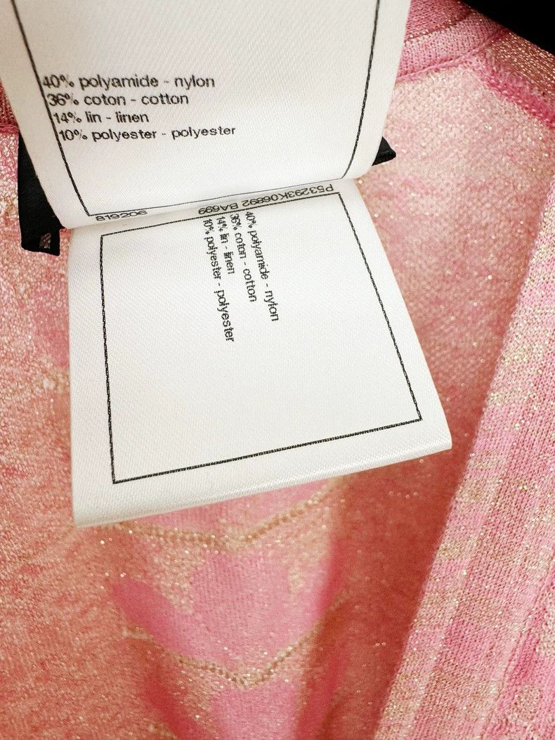 Chanel Chanel PinkCardigan with Gold Threads Size M / US 6-8 / IT 42-44 - 5 Thumbnail