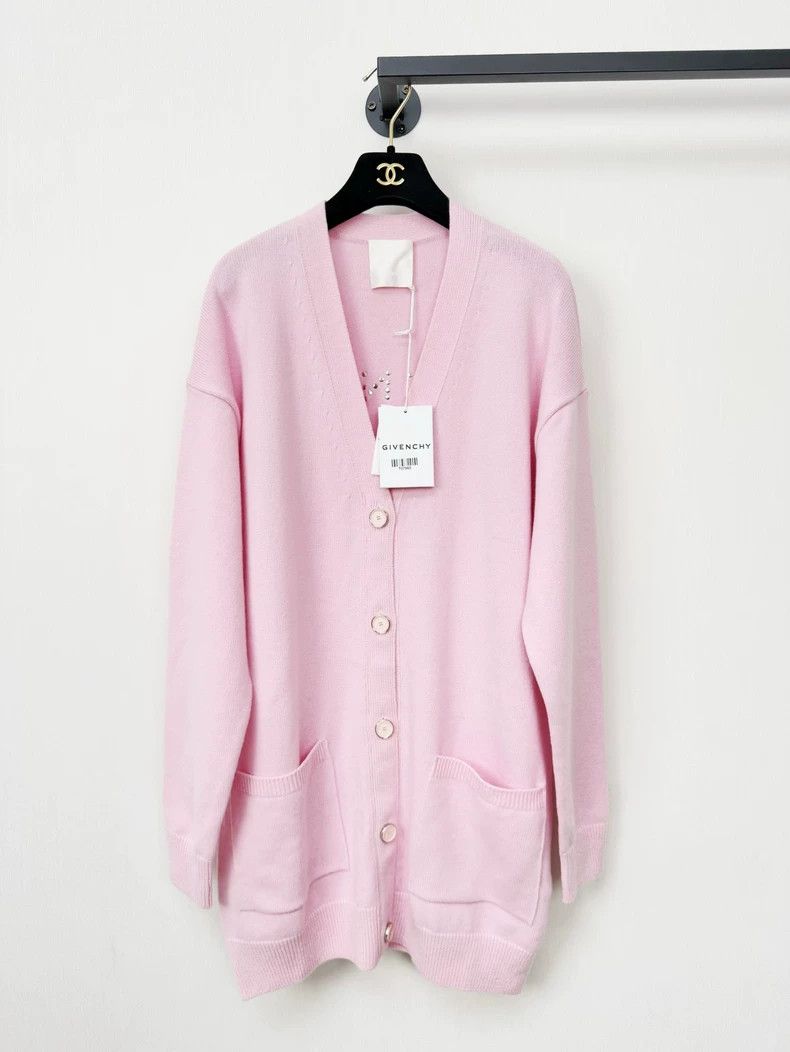 Givenchy Pink Cardigan with Metal Studs