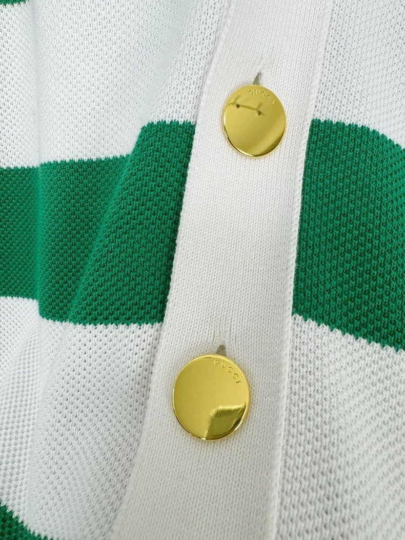 Gucci Gucci Green and White Striped Cardigan Size XS / US 0-2 / IT 36-38 - 3 Thumbnail