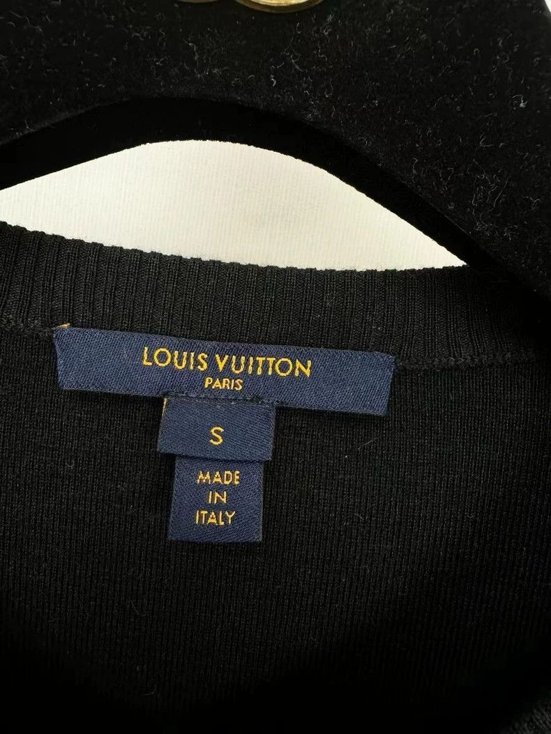 Louis Vuitton Louis Vuitton Black Cardigan with Embellishments Size S / US 4 / IT 40 - 2 Thumbnail