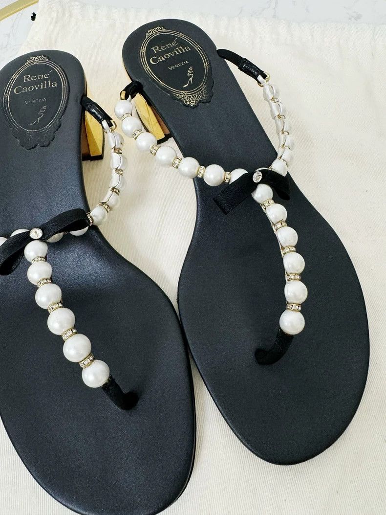 Jimmy Choo Rene Caovilla Pearl Sandals Size 37 Size US 7 / IT 37 - 2 Thumbnail