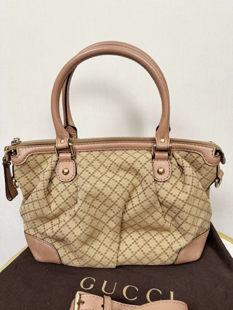 Gucci Gucci Canvas Handbag Used Good Condition Size ONE SIZE - 4 Thumbnail