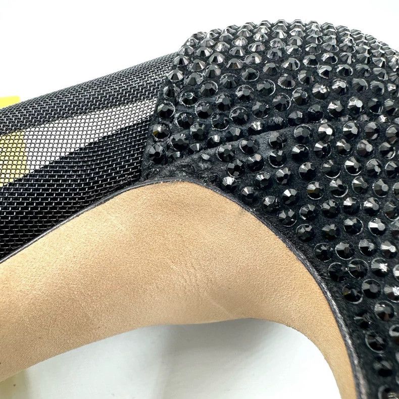 Dior Dior Black High Heels with Rhinestones Size US 6 / IT 36 - 8 Thumbnail