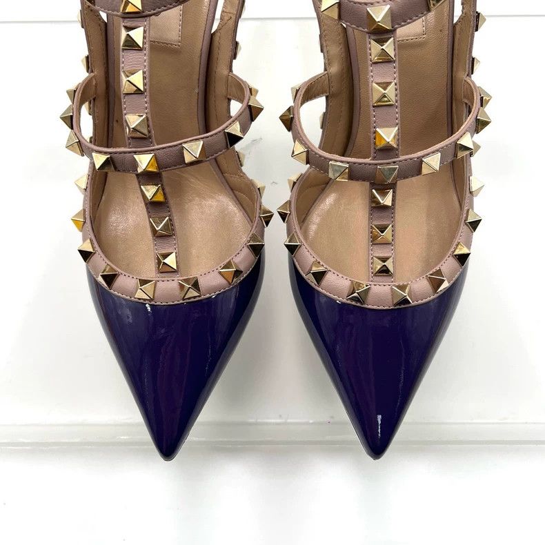 Valentino Valentino Purple Patent Leather High Heels Size US 8 / IT 38 - 2 Thumbnail
