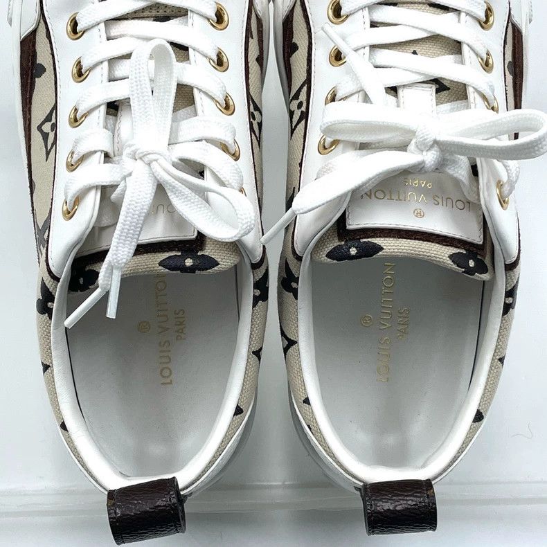 Louis Vuitton Louis Vuitton Low-Top Sneakers in Beige Size US 6 / IT 36 - 5 Thumbnail