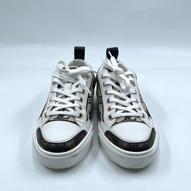 Louis Vuitton Louis Vuitton Low-Top Sneakers in Beige Size US 6 / IT 36 - 2 Thumbnail