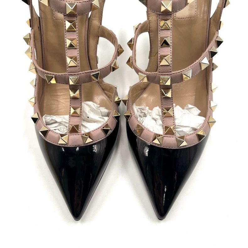 Valentino Valentino Black High Heels with Studs Size US 8 / IT 38 - 4 Thumbnail