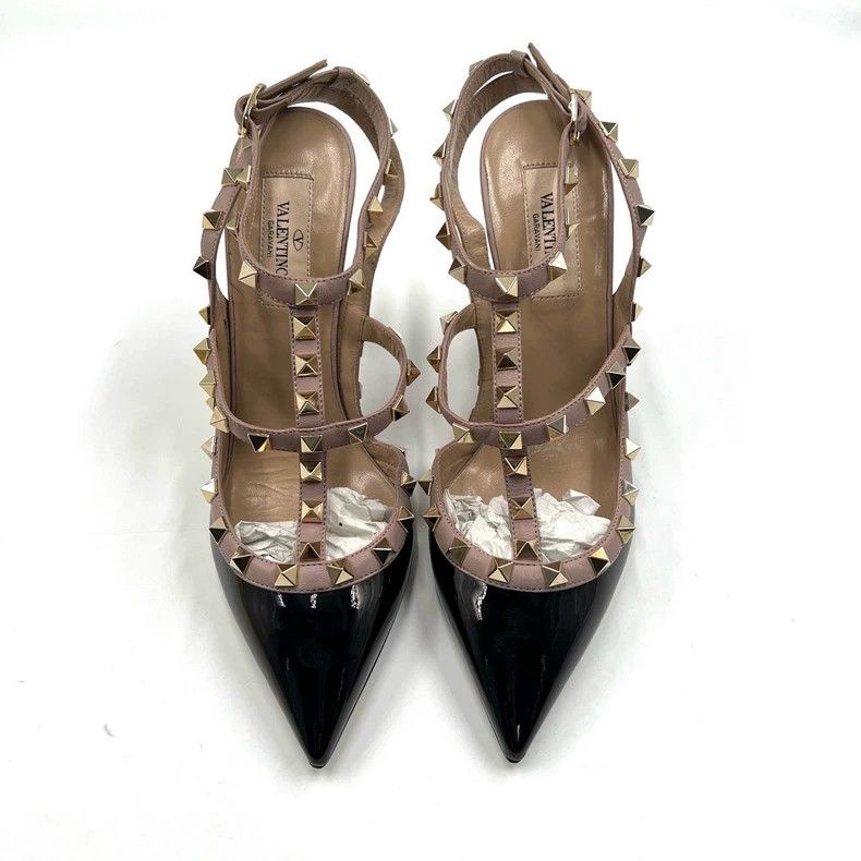 Valentino Valentino Black High Heels with Studs Size US 8 / IT 38 - 2 Thumbnail