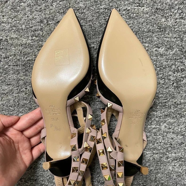 Valentino Valentino Black High Heels with Studs Size US 6 / IT 36 - 4 Thumbnail