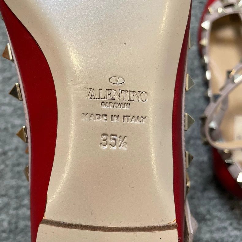 Valentino Valentino Red Double Ring Flat Shoes Size US 5 / IT 35 - 6 Thumbnail