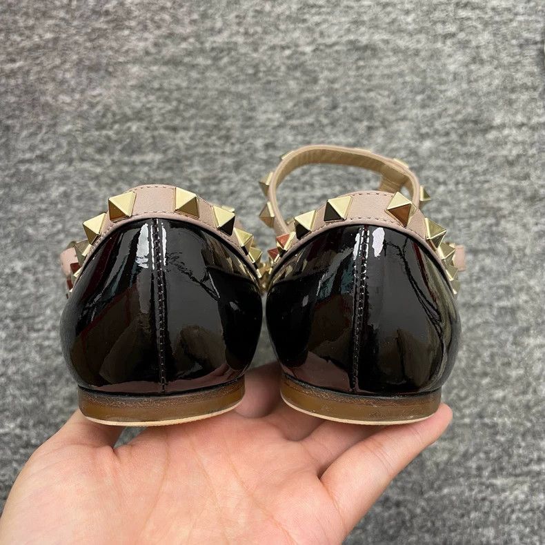 Valentino Valentino Black Patent Flat Shoes 35.5 Size US 5 / IT 35 - 6 Thumbnail