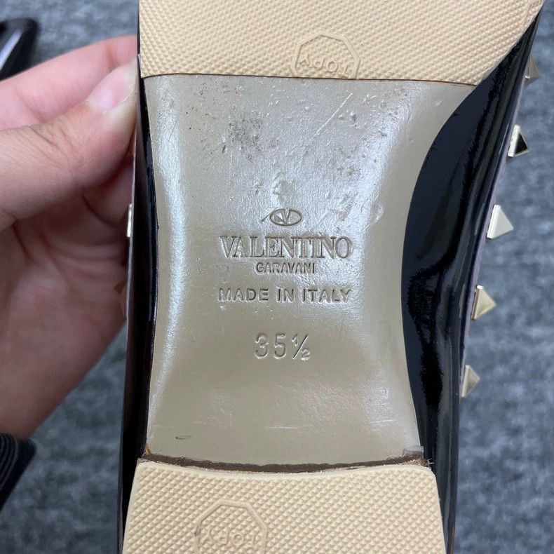 Valentino Valentino Black Patent Flat Shoes 35.5 Size US 5 / IT 35 - 5 Thumbnail
