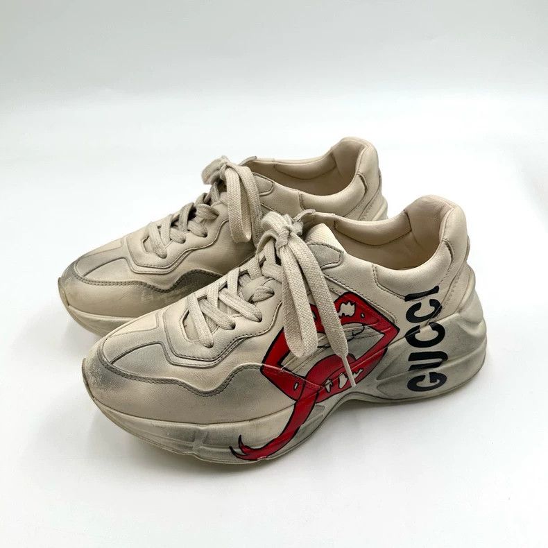 Gucci Gucci Red Lip Dad Sneakers in Size 35 Size US 5 / IT 35 - 2 Thumbnail