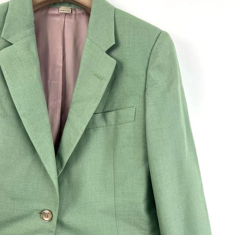 Gucci Gucci Green Blazer with Embroidered Logo Size S / US 4 / IT 40 - 7 Thumbnail