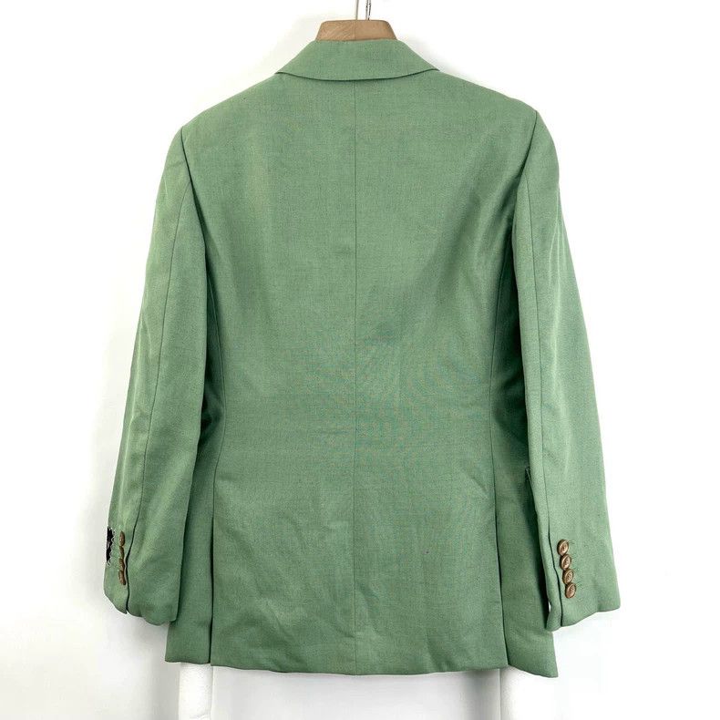 Gucci Gucci Green Blazer with Embroidered Logo Size S / US 4 / IT 40 - 2 Thumbnail