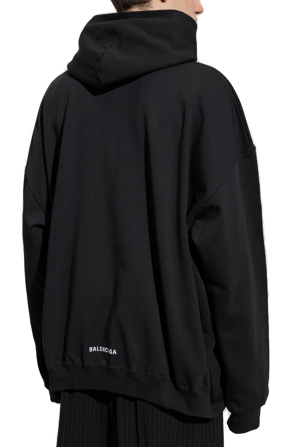 Balenciaga large fit hoodie balenciaga back hem molleton bouclet Size US XL / EU 56 / 4 - 3 Thumbnail