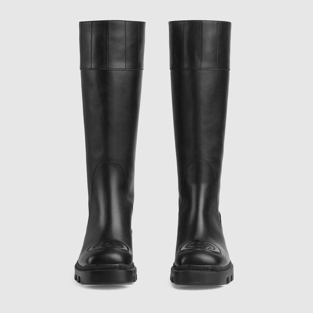 Gucci Gucci Interlocking G Leather Boots SIZE 35.5 Size ONE SIZE - 3 Thumbnail