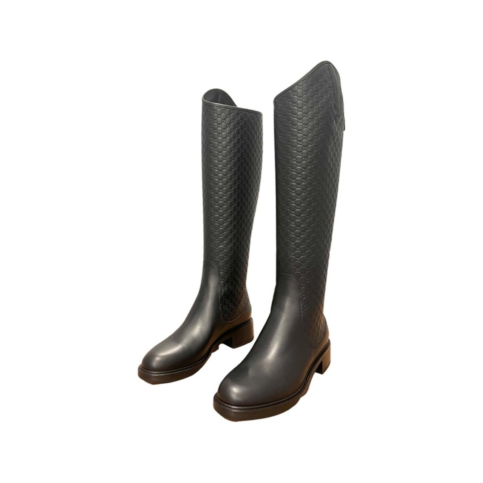 Gucci Gucci Micro GG Supreme Knee Boots SIZE 37 Size ONE SIZE - 3 Thumbnail