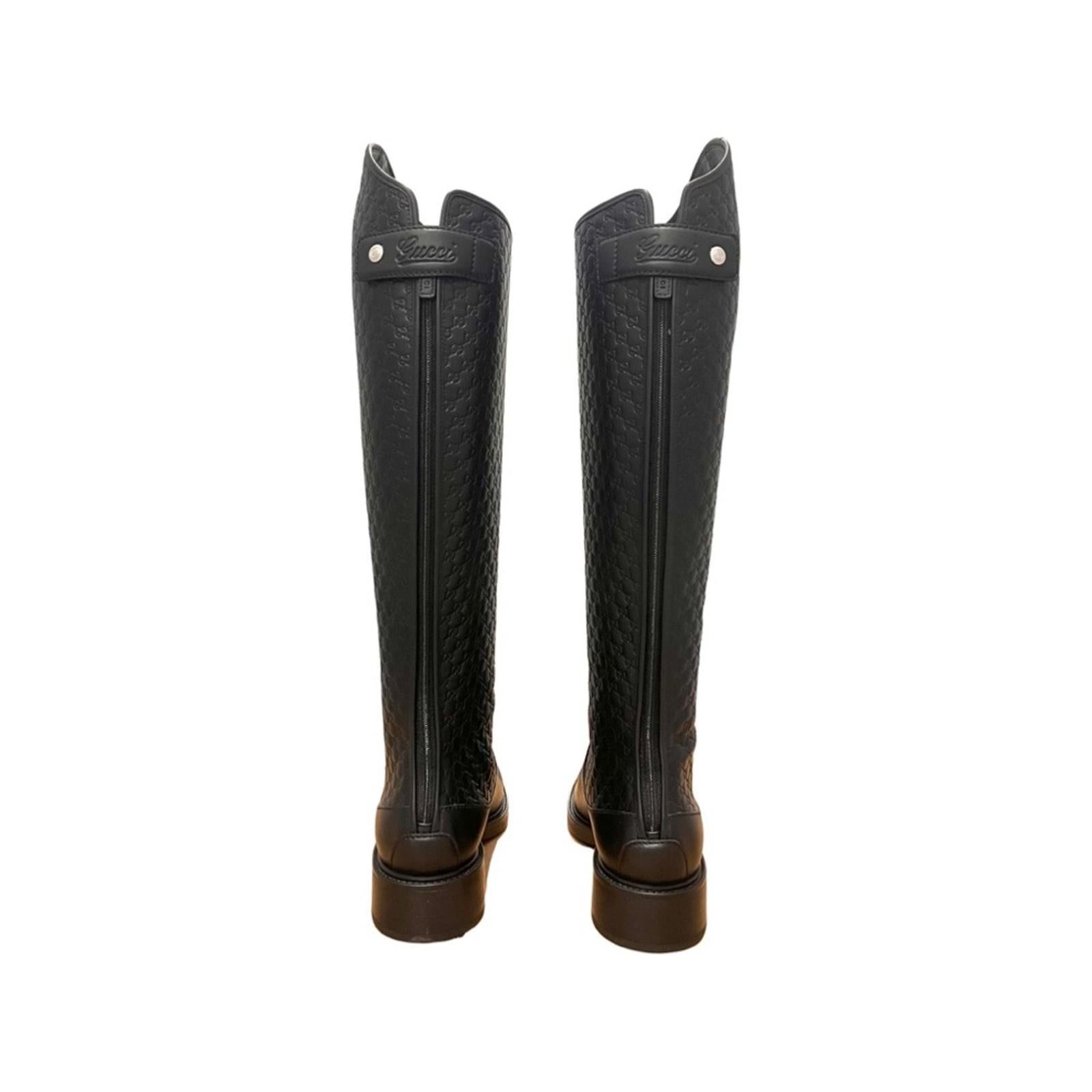 Gucci Gucci Micro GG Supreme Knee Boots SIZE 41.5 Size ONE SIZE - 4 Thumbnail