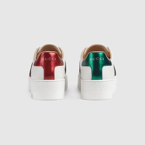 Gucci Gucci Ace Web Bee Platform Sneakers SIZE 38.5 Size ONE SIZE - 2 Thumbnail