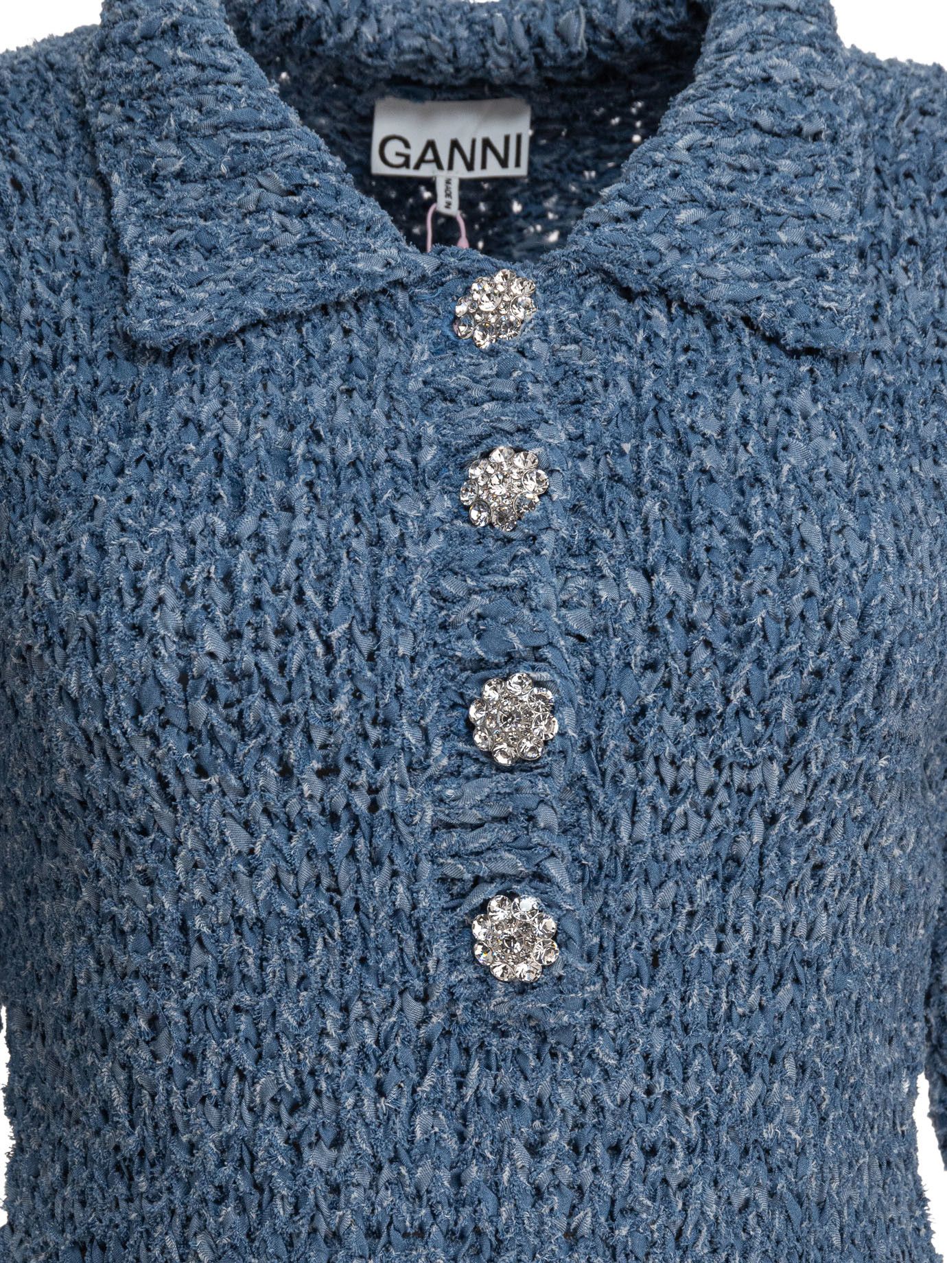 Ganni Handknit Polo Shirt Size M / US 6-8 / IT 42-44 - 3 Thumbnail