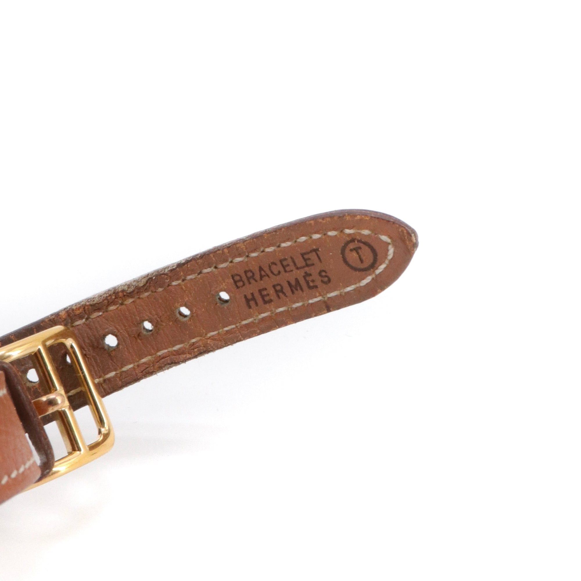 Hermes HERMÈS - Kelly Hermès watch in gold leather Size ONE SIZE - 6 Thumbnail