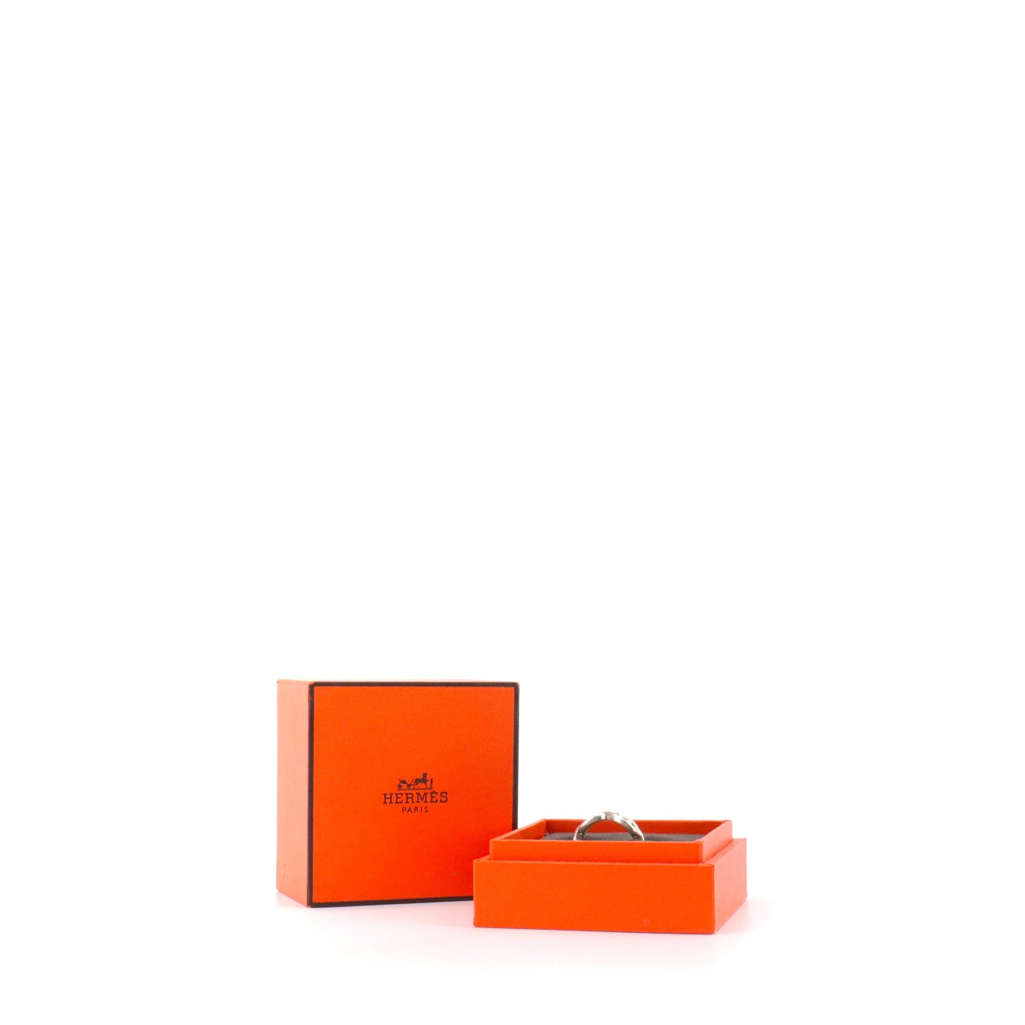 Hermes HERMÈS - Hermès Chaîne d'Ancre ring in silver (T50) Size ONE SIZE - 4 Thumbnail