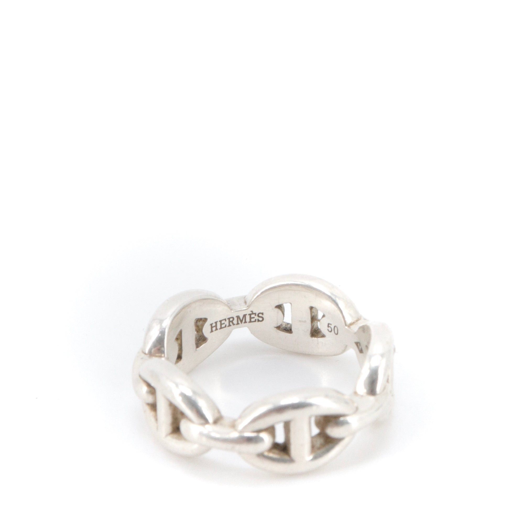 Hermes HERMÈS - Hermès Chaîne d'Ancre ring in silver (T50) Size ONE SIZE - 3 Thumbnail