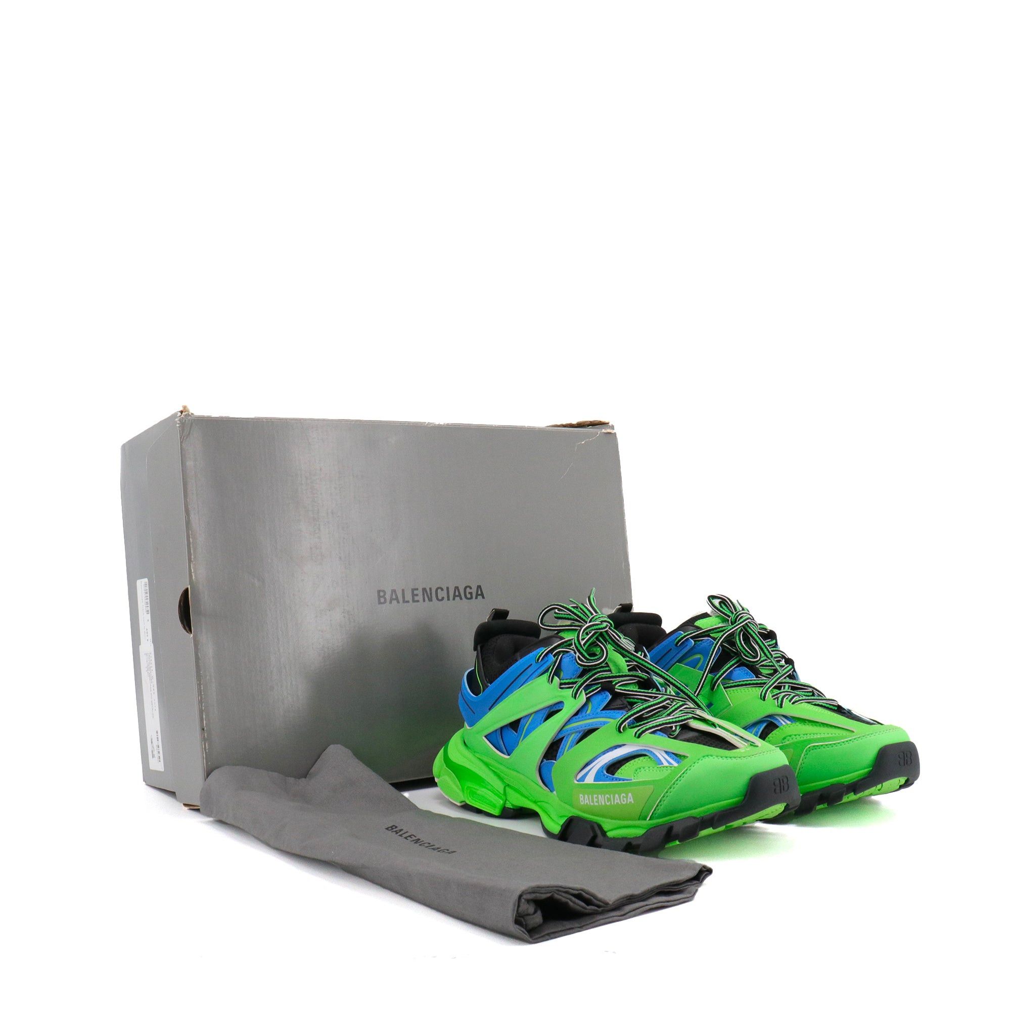 Balenciaga BALENCIAGA - Balenciaga Track sneakers in green and blue leather (T42) Size US 9 / EU 42 - 7 Thumbnail