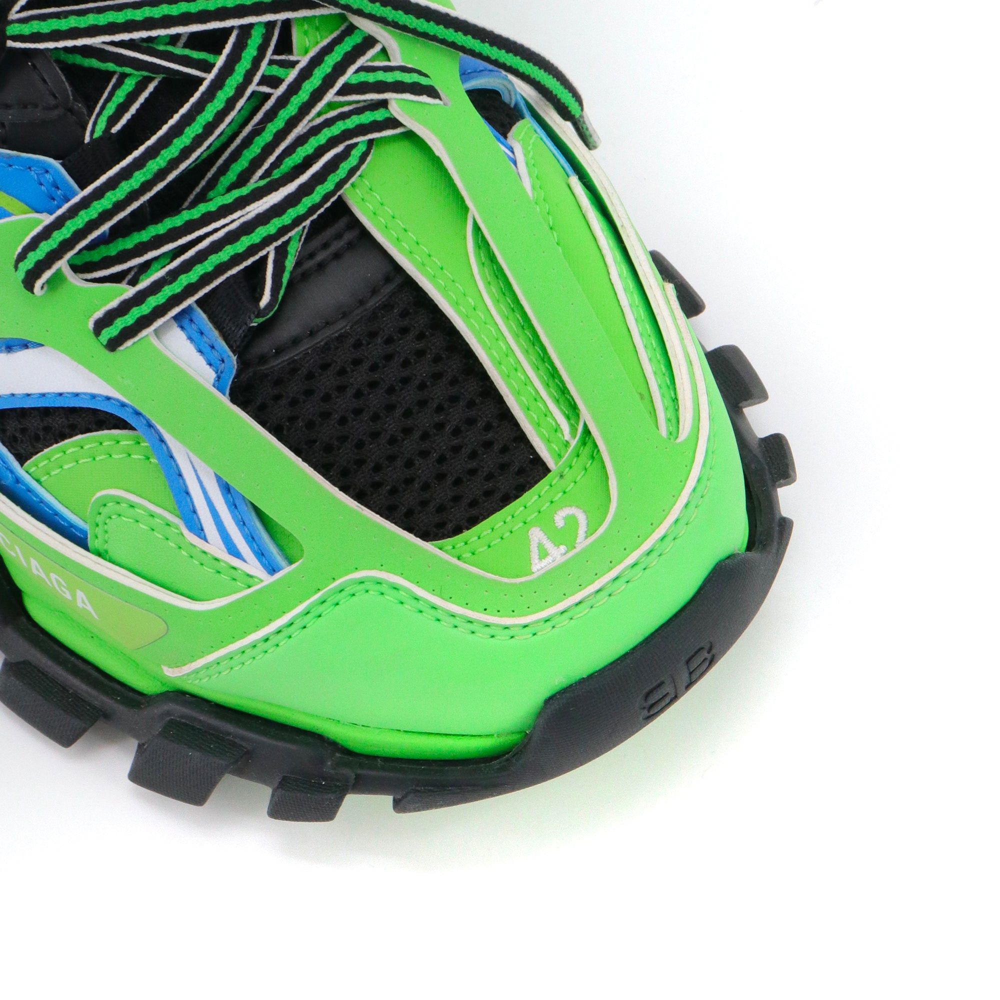 Balenciaga BALENCIAGA - Balenciaga Track sneakers in green and blue leather (T42) Size US 9 / EU 42 - 4 Thumbnail