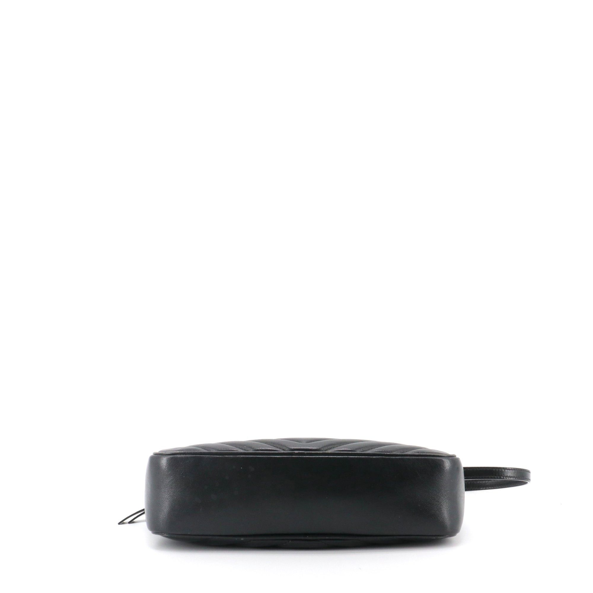 Saint Laurent Paris SAINT LAURENT - Lou Saint Laurent shoulder bag in black chevron leather Size ONE SIZE - 4 Thumbnail
