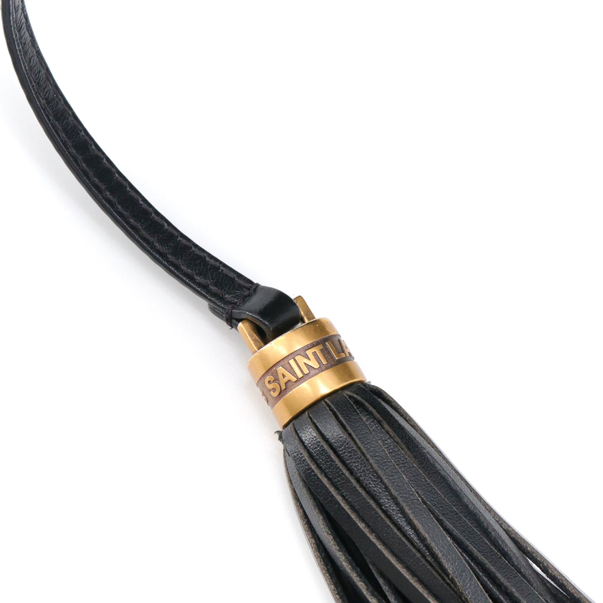 Saint Laurent Paris SAINT LAURENT - Lou Saint Laurent shoulder bag in black chevron leather Size ONE SIZE - 7 Thumbnail
