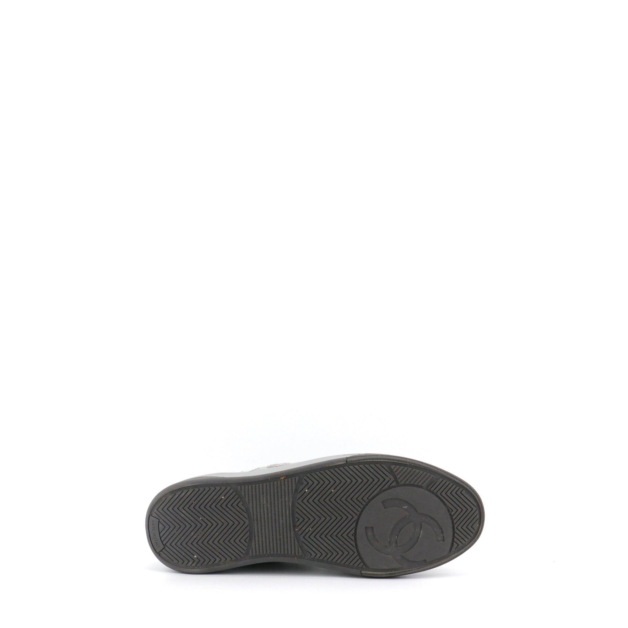 Chanel CHANEL - CC Chanel sneakers in gray wool (T40) Size US 9 / IT 39 - 3 Thumbnail
