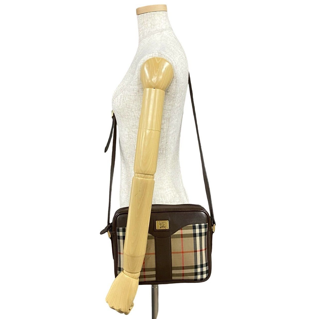 Burberry Burberry Shoulder Bag Brown Cotton Size ONE SIZE - 2 Thumbnail