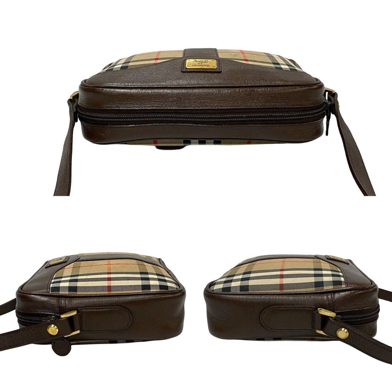 Burberry Burberry Shoulder Bag Brown Cotton Size ONE SIZE - 5 Thumbnail