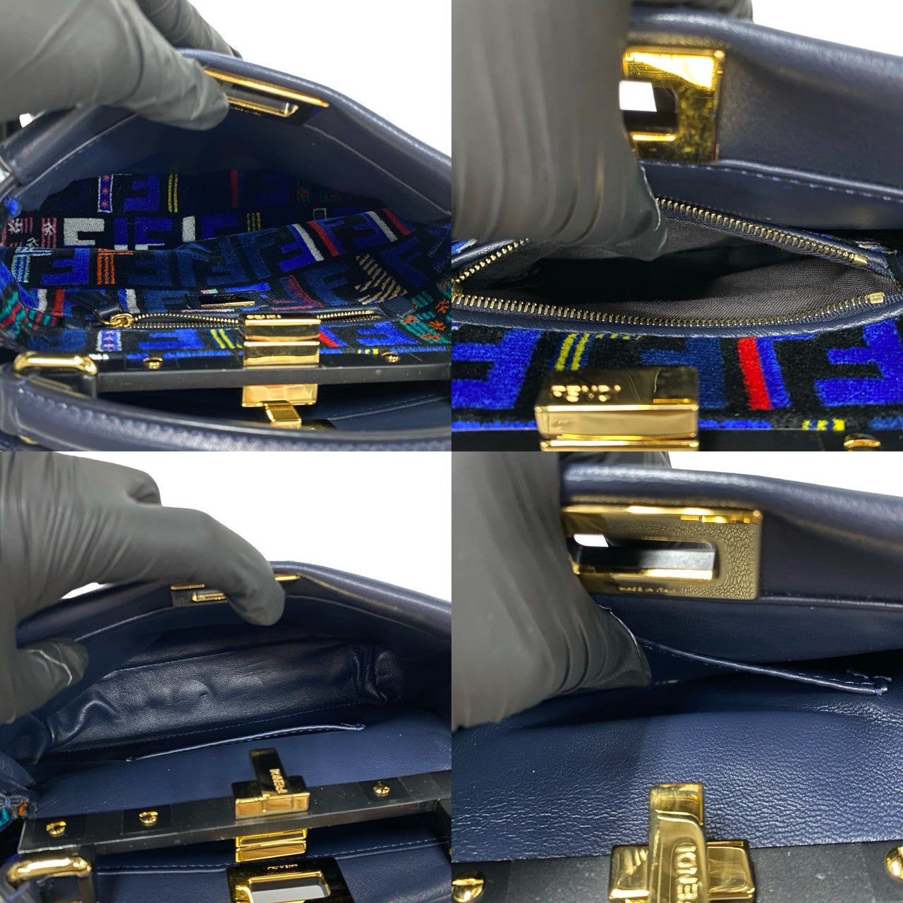 Fendi Fendi Shoulder Bag Blue Leather Size ONE SIZE - 8 Thumbnail