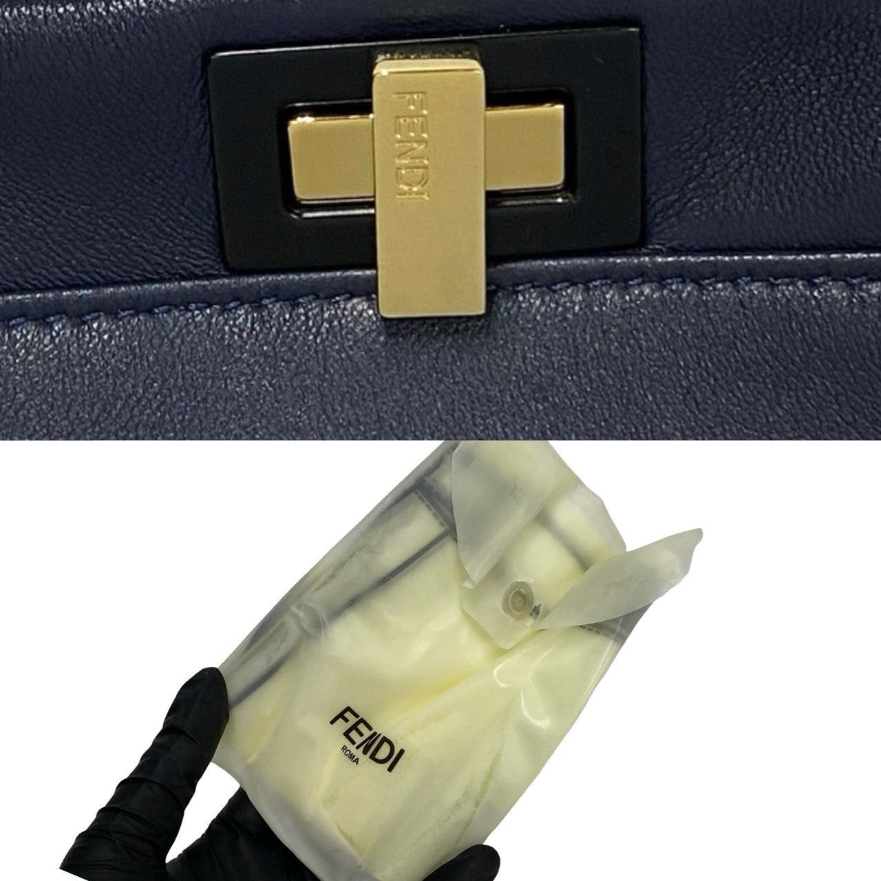 Fendi Fendi Shoulder Bag Blue Leather Size ONE SIZE - 9 Thumbnail