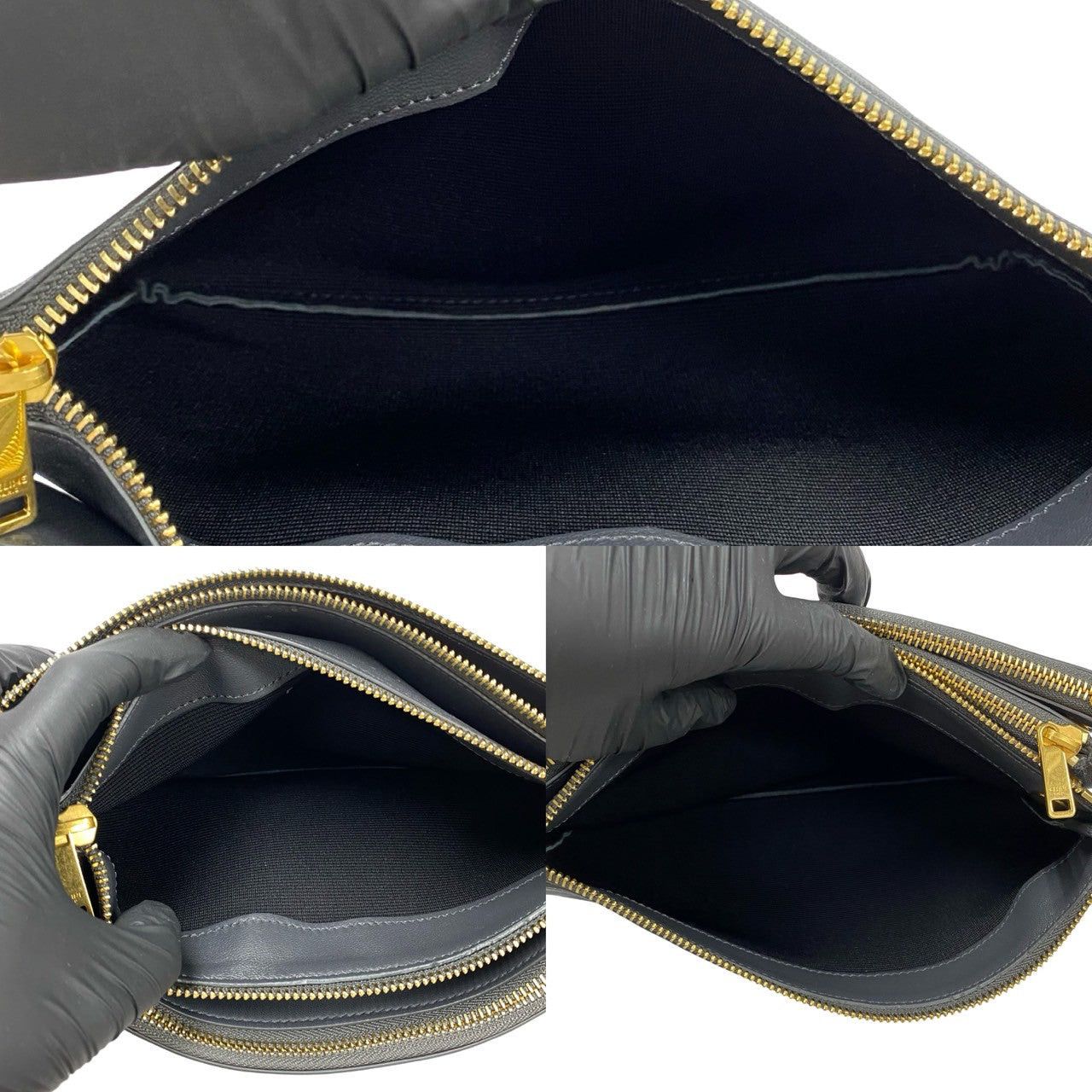 Celine Celine Shoulder Bag Grey Leather Size ONE SIZE - 8 Thumbnail
